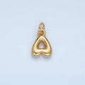 16K Gold Filled 10mm Initial Letter Chubby Balloon Mini Charm | A1591 - A1603