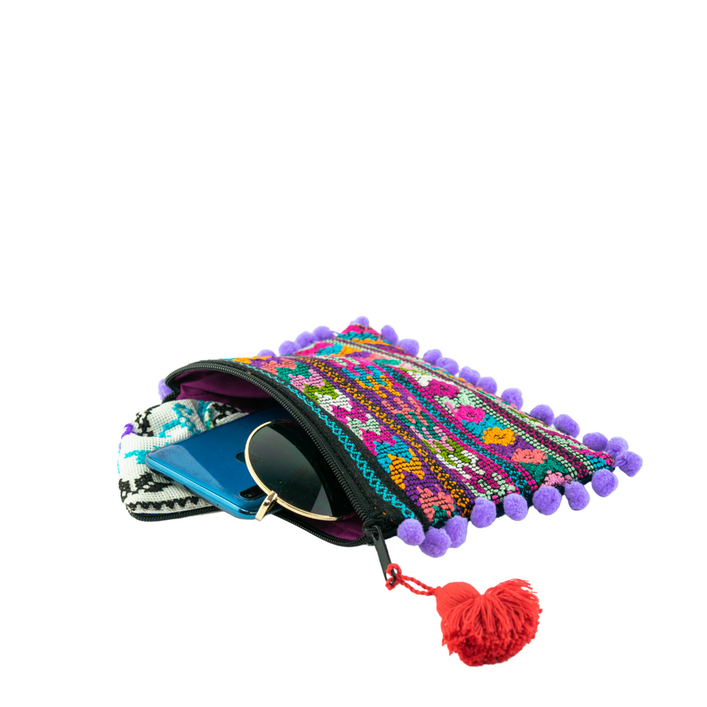 Pom Pom Maya Bag Up-cycled Huipil (One-of-a-kind) - Guatemala