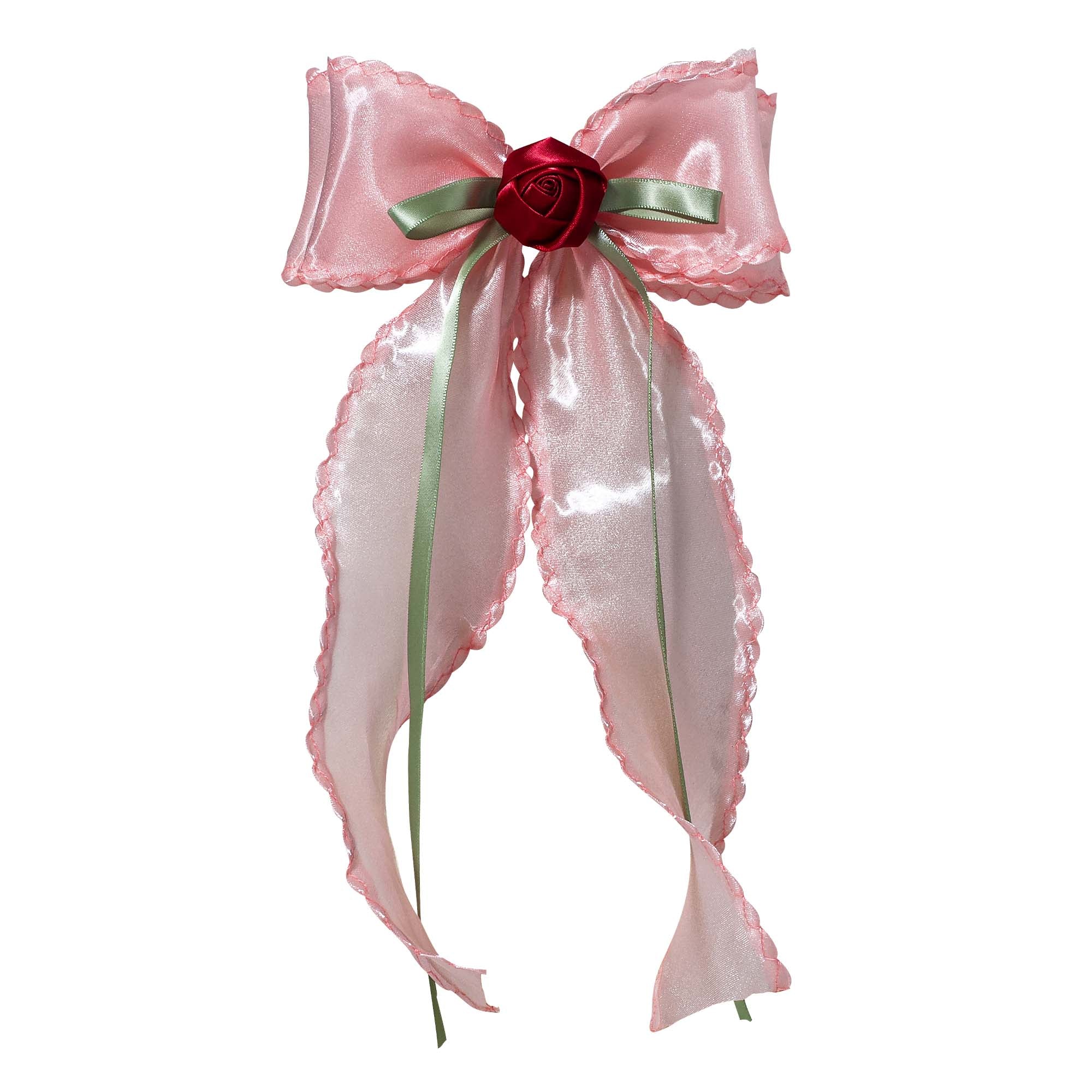 Amour Rose Hair Bow Barette