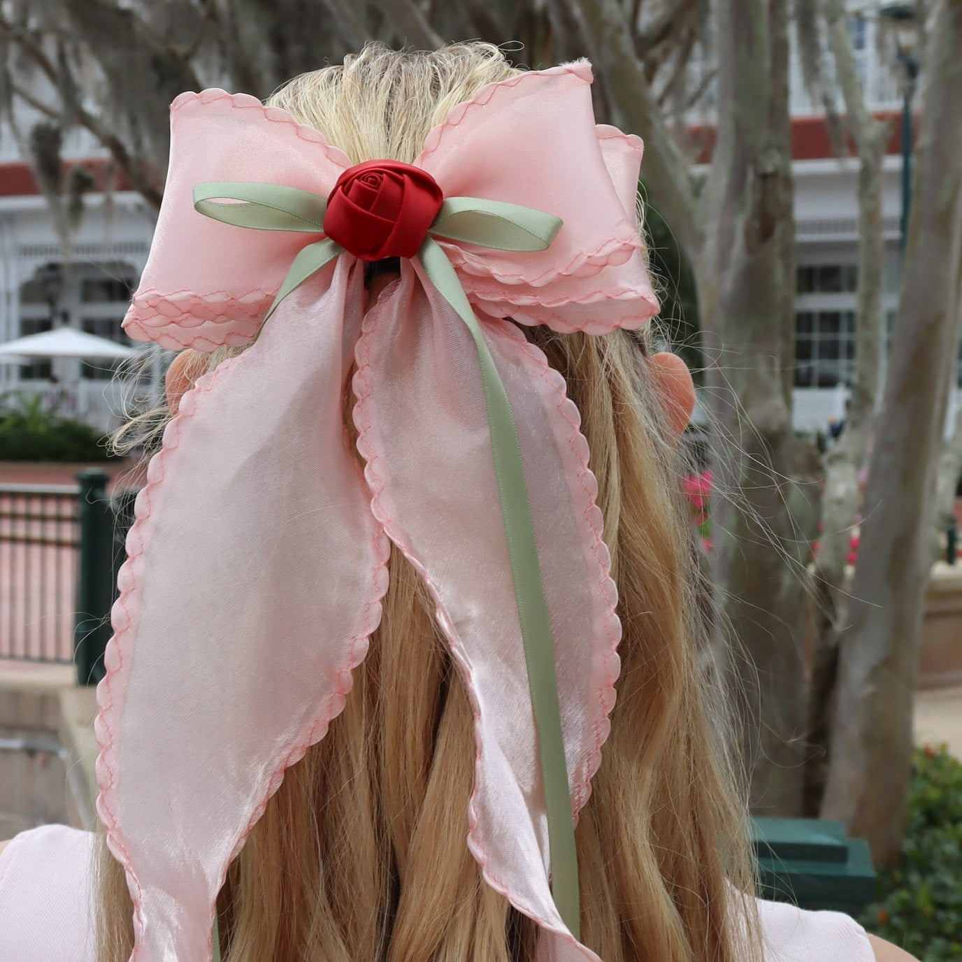 Amour Rose Hair Bow Barette