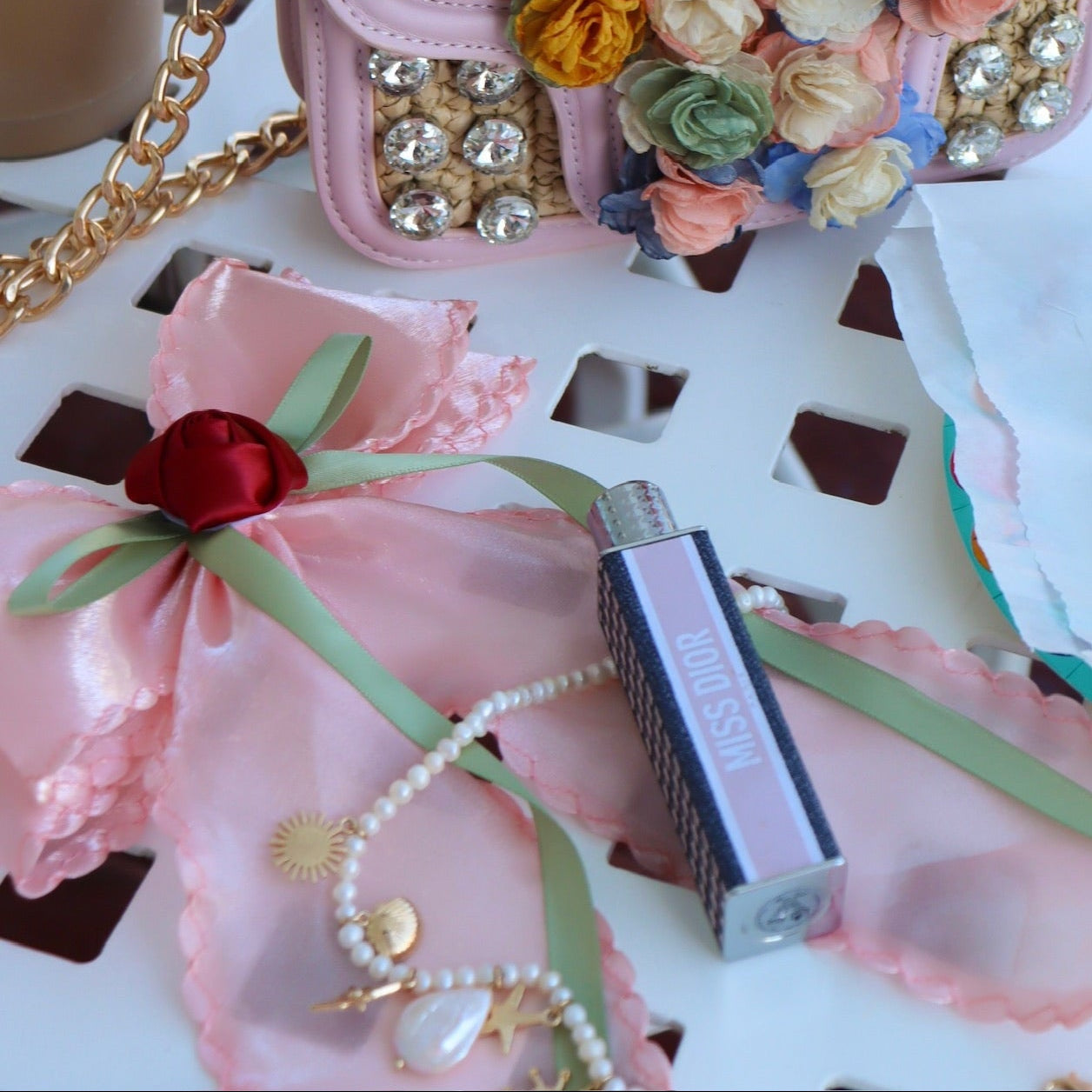 Amour Rose Hair Bow Barette