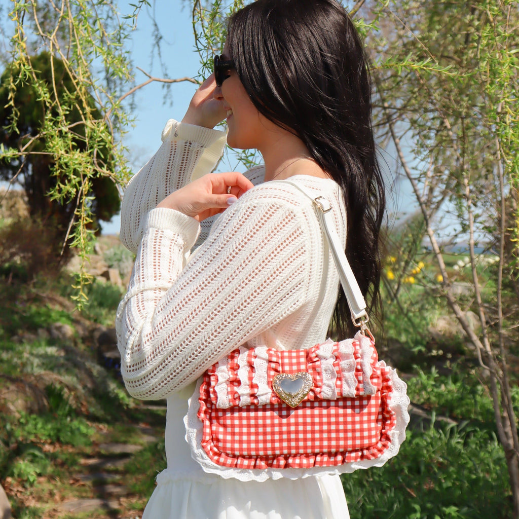 Seaside Sweetheart Shoulder Bag Gingham