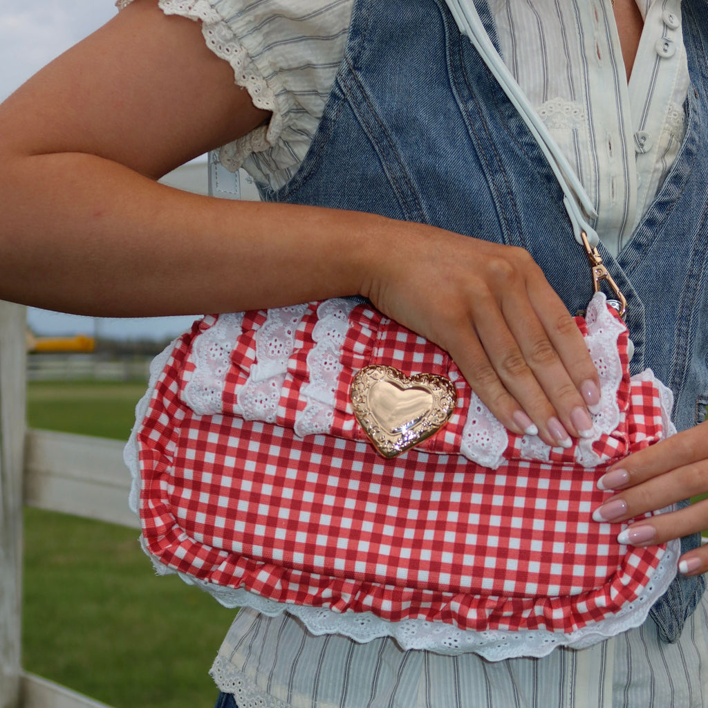 Seaside Sweetheart Shoulder Bag Gingham