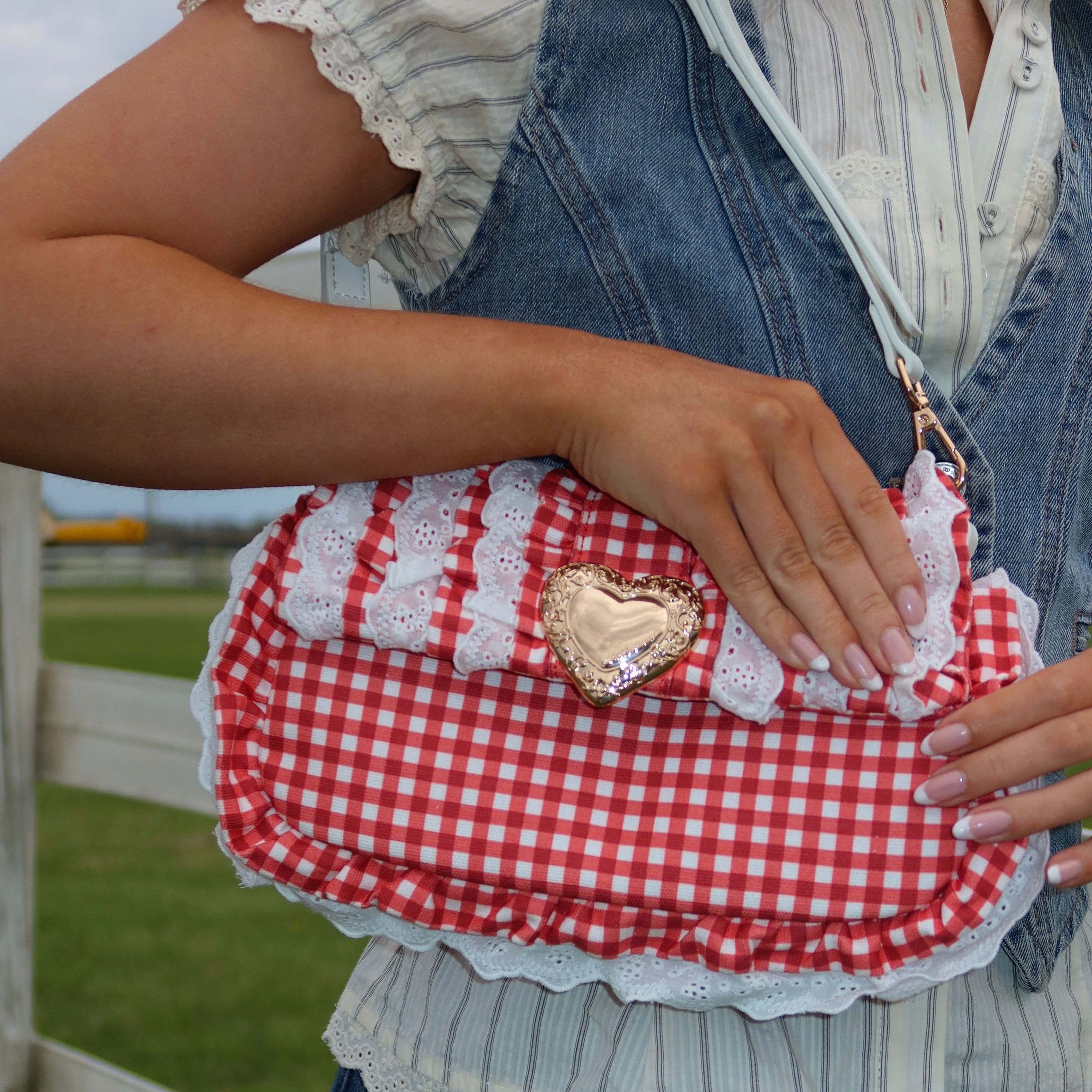 Seaside Sweetheart Shoulder Bag Gingham