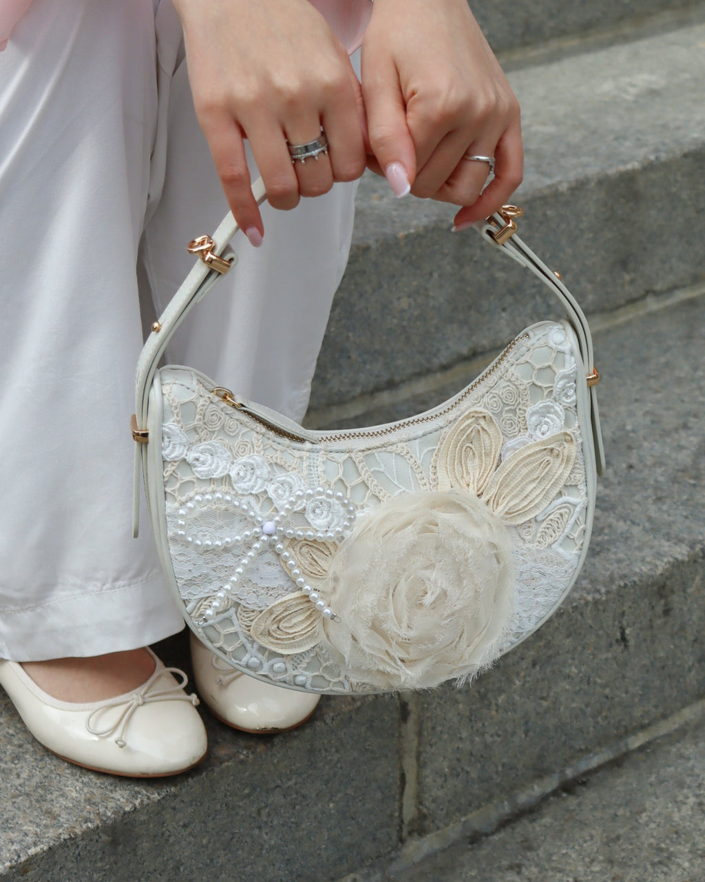 The Rosaline Lace Shoulder Bag