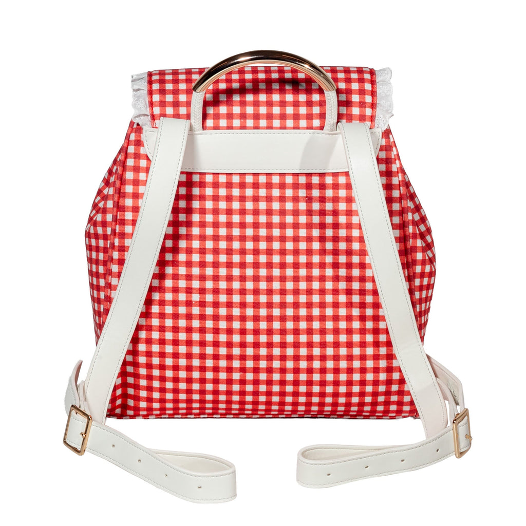 Seaside Sweetheart Fringe Backpack Gingham