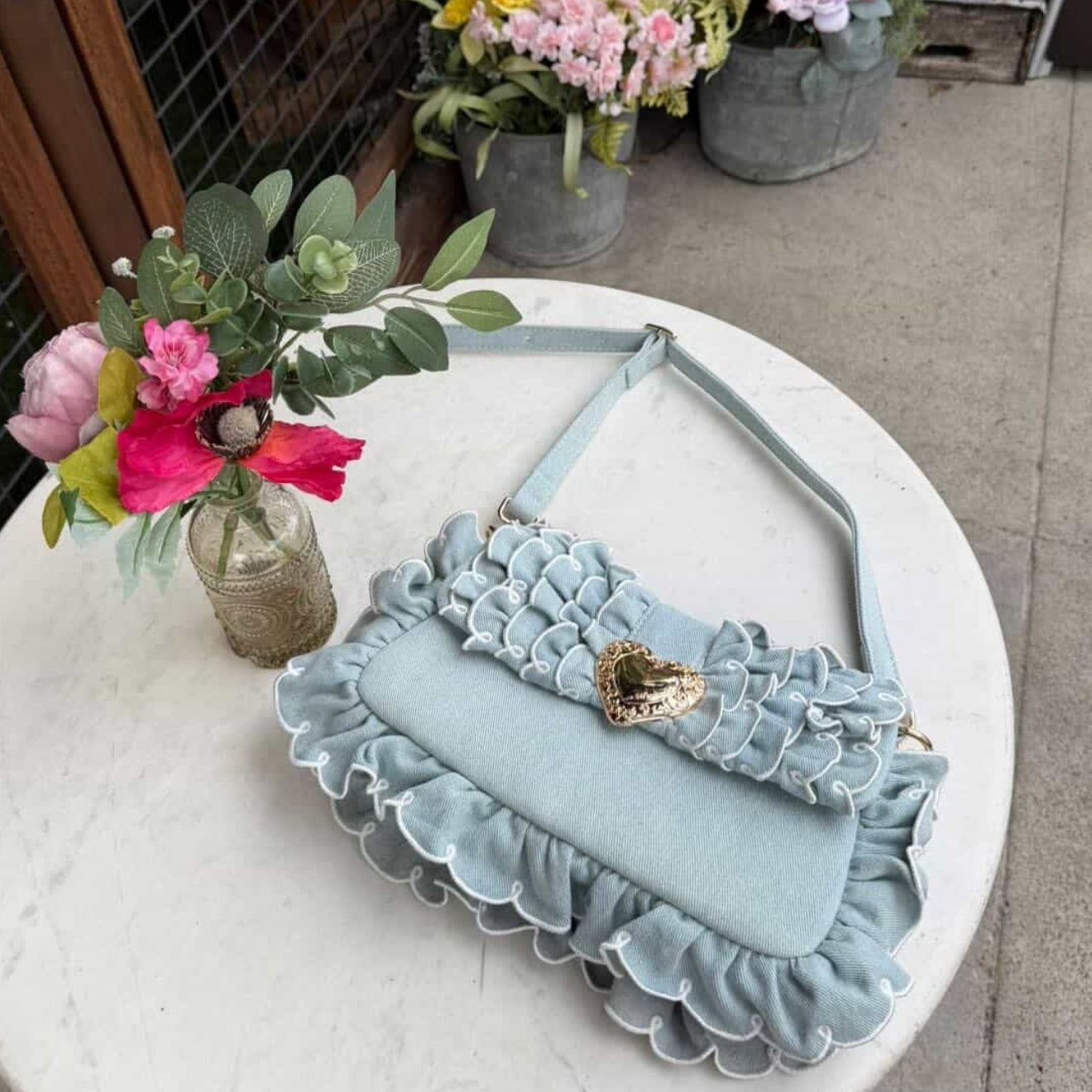 Seaside Sweetheart Shoulder Bag Denim